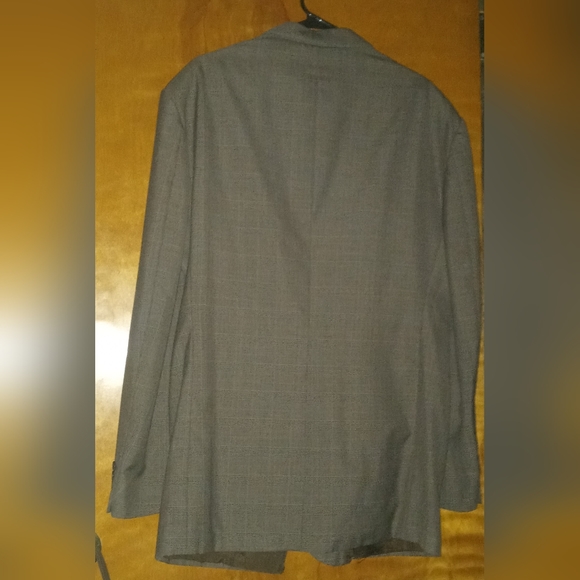 Men's Town Craft Size 46L Coat/Blazer Gray With Penn Stripes - Picture 5 of 5